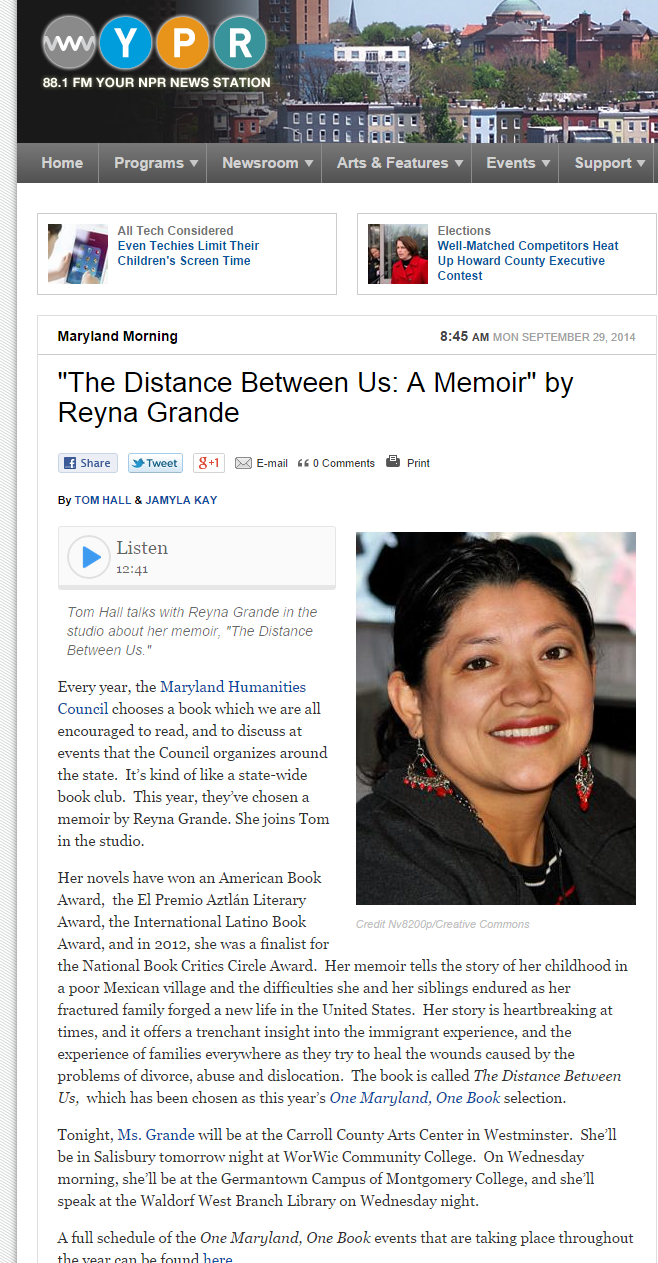 The Distance Between Us by Reyna Grande